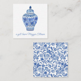 Chinoiserie Watercolor Ginger Burk Gift-hölje Anteckningskort