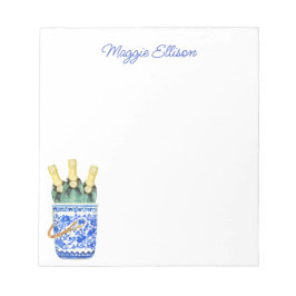 Chinoiserie Watercolor Vin Ice Bucket Anteckningsb Anteckningsblock