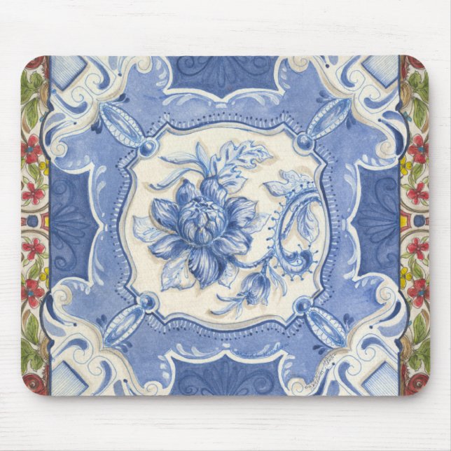 Chinoiserielotusblomma Mousepad Musmatta (Framsidan)