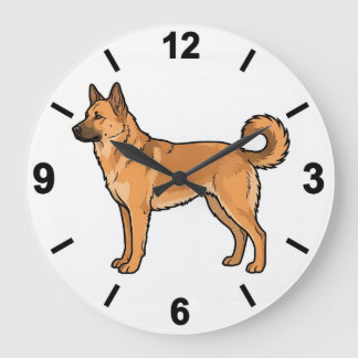 Chinook Dog Wall Clock Northern Pet Decor Stor Klocka
