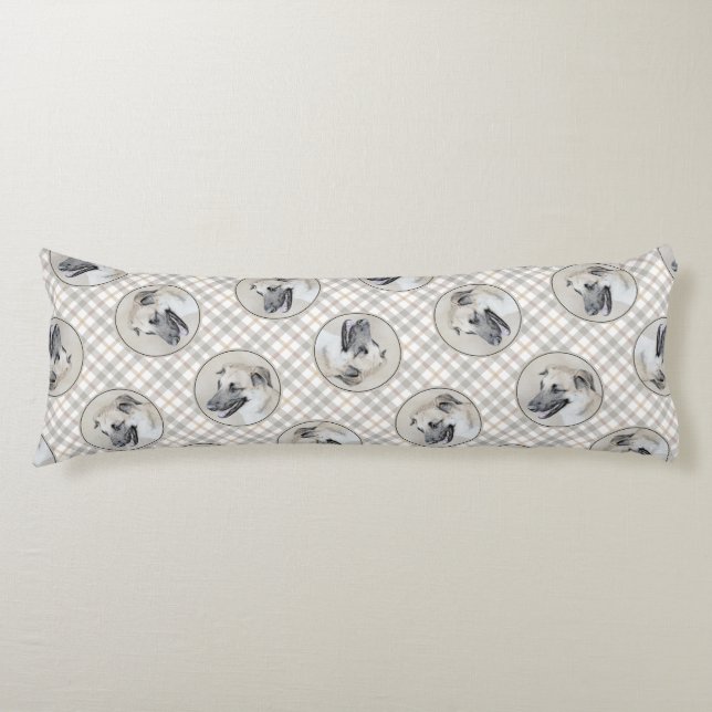 Chinook Helicopter Ear Painting Original Hund Art Kroppskudde (Framsidan)