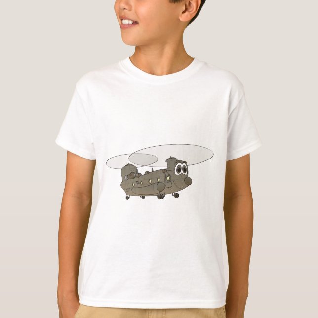Chinook Helicopter Tecknad T-shirt (Framsida)