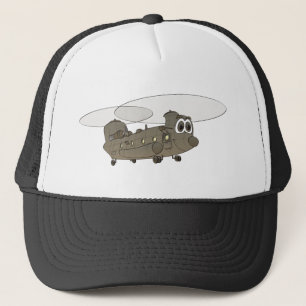 Chinook Helicopter Tecknad Truckerkeps