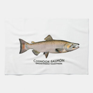 Chinook - kunglax (leken arrangerar gradvis), kökshandduk