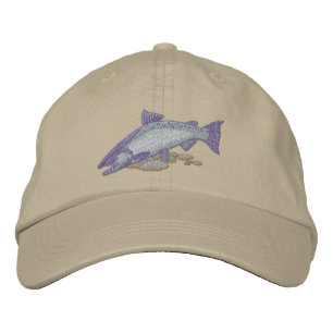Chinook Salmon Broderad Keps