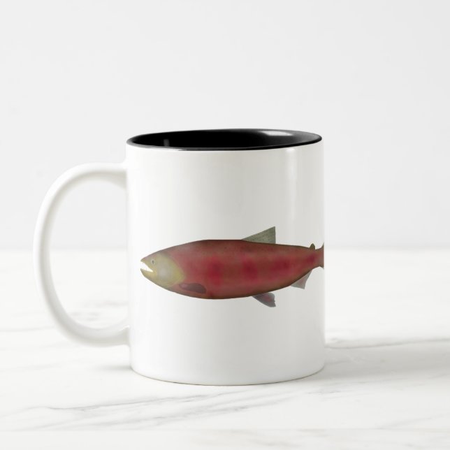 Chinook Salmon - Spawn Phase Two-Tone Coffee Mugg (Vänster)