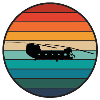 Chinook Sticker Runt Klistermärke