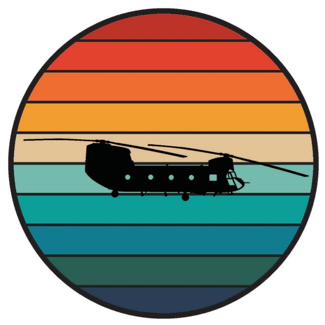 Chinook Sticker Runt Klistermärke (Skapare uppladdad)