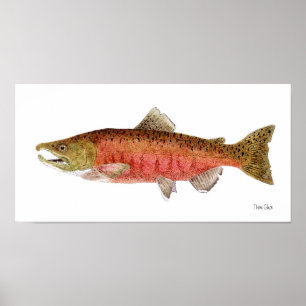 Chinooklax i lekklänning poster