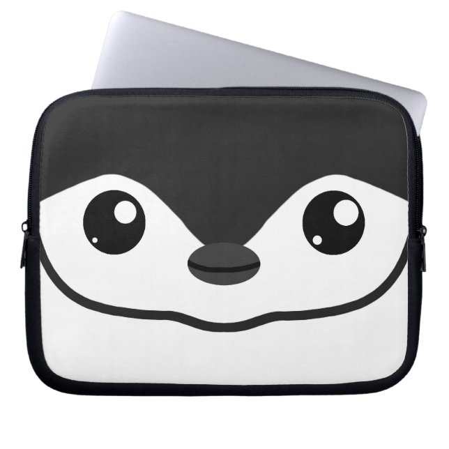 Chinstrap pingvinlaptop sleeve (Framsidan)