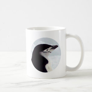 Chinstrap pingvinporträtt kaffemugg