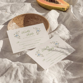 Chintz Blommig Sälja Grön RSVP-kort Tilläggskort