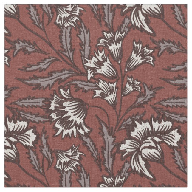 Chintz botanisk flora dopamin dekoration tyg (Närbild)