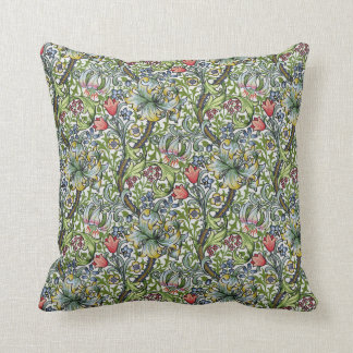 Chintz för William Morris guld- liljablommigt Kudde