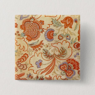 Chintz Paisley Antik Blommönster Knapp
