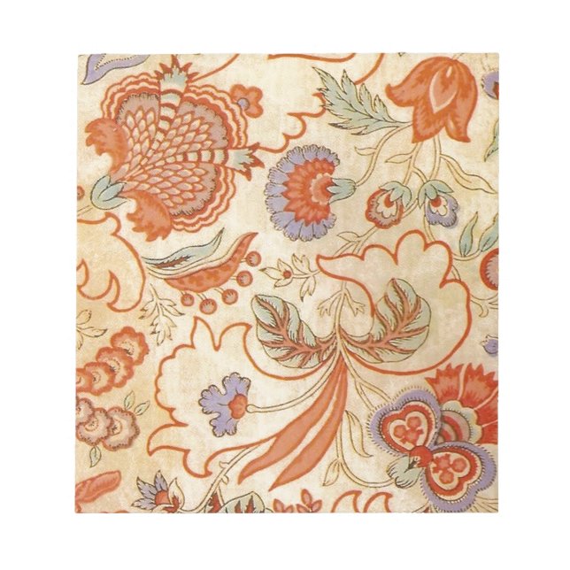Chintz Paisley Antique Blommönster Anteckningsblock (Framsida)