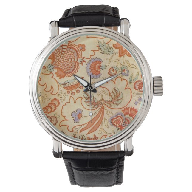 Chintz Paisley Antique Blommönster Armbandsur (Framsida)