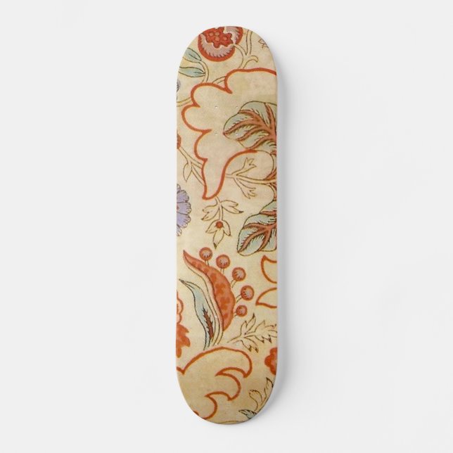 Chintz Paisley Antique Blommönster Skateboard Bräda 19,5 Cm (Framsida)