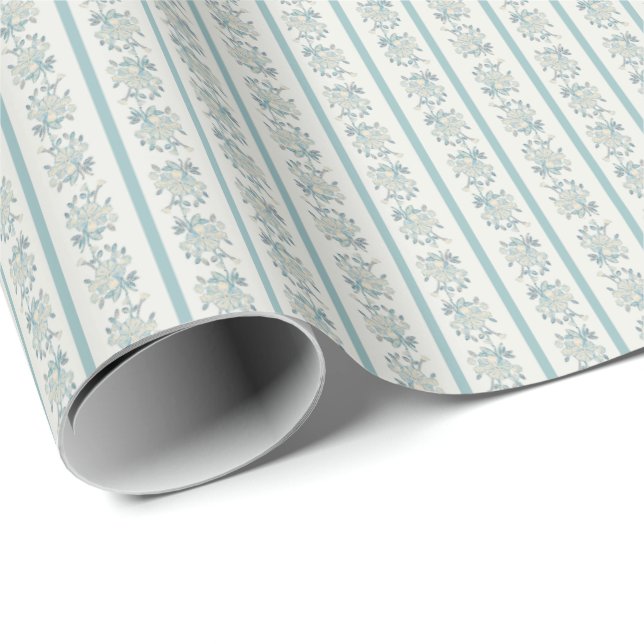 Chintz (Pale Mint) Wrapping Paper Presentpapper (Rullad Hörn)