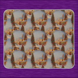 Chintzy Village Julgran Snö Globe Mönster Musmatta