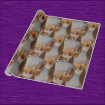 Chintzy Village Julgran Snö Globe Mönster