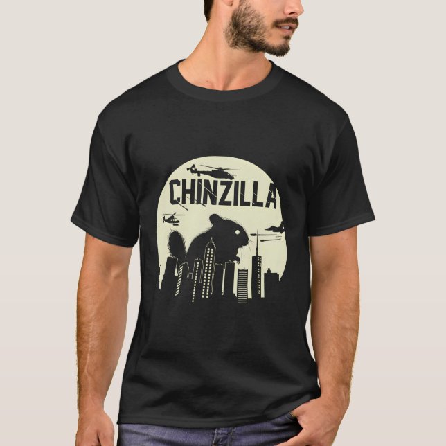Chinzilla Funny Chinchilla Hoodie T Shirt (Framsida)