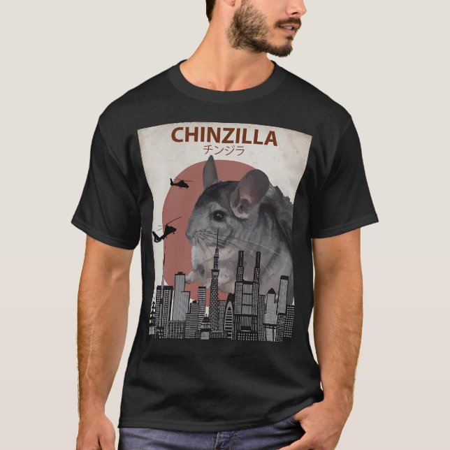 Chinzilla - Giant Chinchilla Monster T Shirt (Framsida)