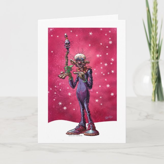 Chiodo Klownz Khristmas Kard Helgkort (Framsida)