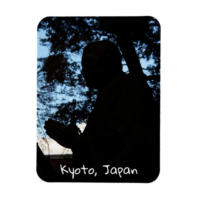 Chion-in temple statue silhouette, Kyoto, Japan Magnet (Vertikal)