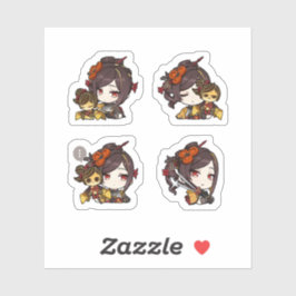 Chiori Genshin Impact 4-pack Stickerark Klistermärken