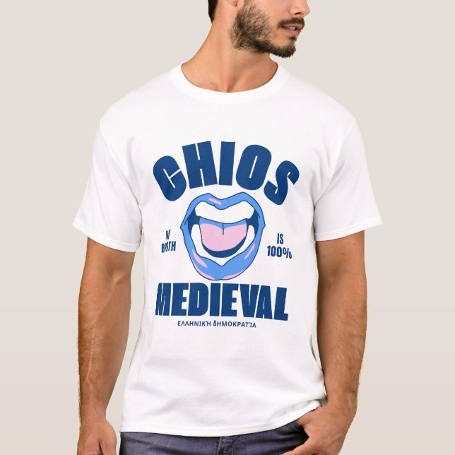 Chios: my breath is 100% medieval t shirt (Framsida)