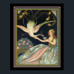 Chiostri Art Deco "Girl & Peacock" Skriv ut Poster<br><div class="desc">Snygg,  Art Deco-utskrift,  "Girl & Peacock" av Sophia Chiostri - Finns i två storlekar - 12 x 16 och 16 x 20</div>