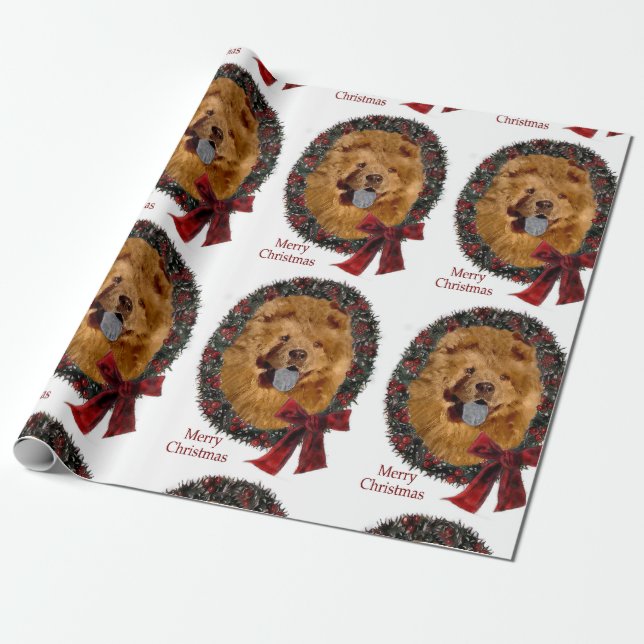 Chiow Chow-julfransandandning Presentpapper (Utrullad)