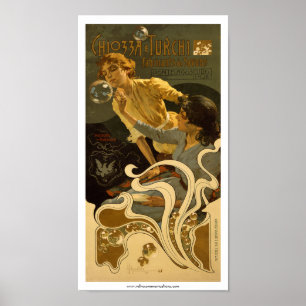 Chiozza e Turchi italiensk tvåletikett Poster