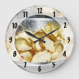 Chip av färsk potatis stor klocka