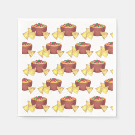 Chip Chili Con Queso Blanco Nachos Cheese Dip Pappersservett