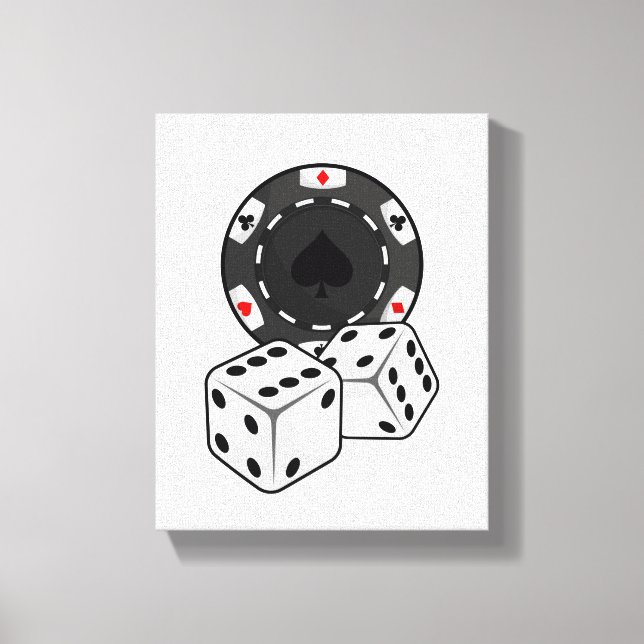 Chip & Dice for Poker Canvastryck (Framsida)