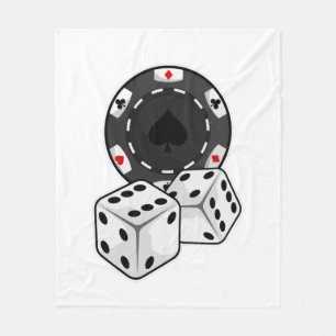 Chip & Dice for Poker Fleecefilt