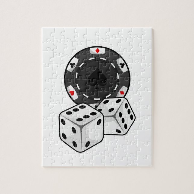 Chip & Dice for Poker Pussel (Vertikal)