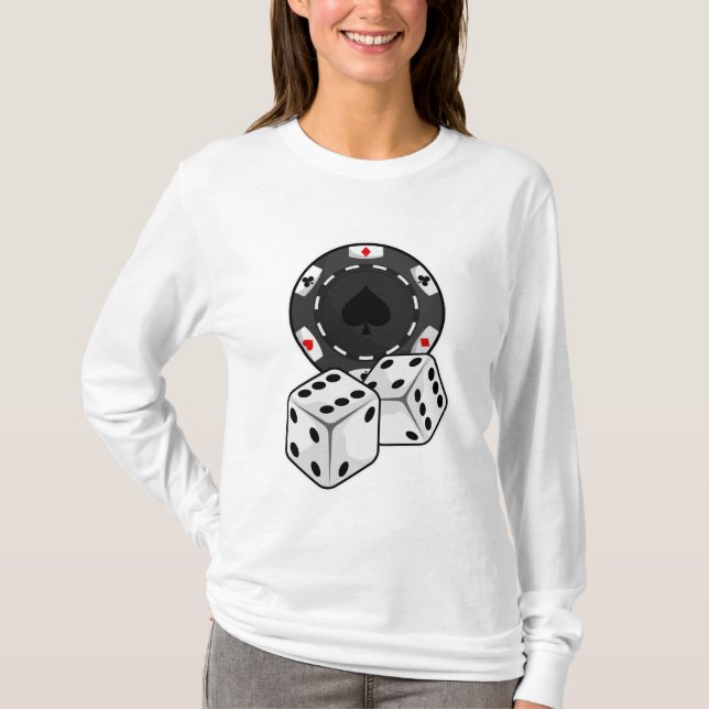 Chip & Dice for Poker T Shirt (Framsida)