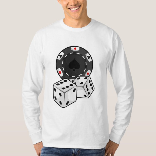 Chip & Dice for Poker T Shirt (Framsida)