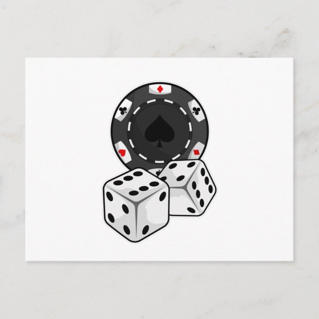 Chip & Dice for Poker Vykort (Framsida)