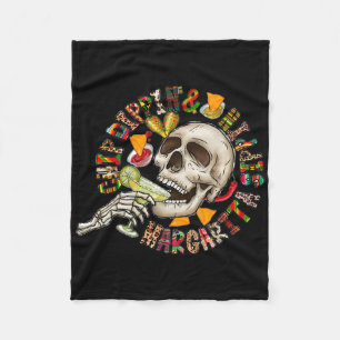 Chip Dippin Margarita Sippin Shirt Funny Skull Ske Fleecefilt