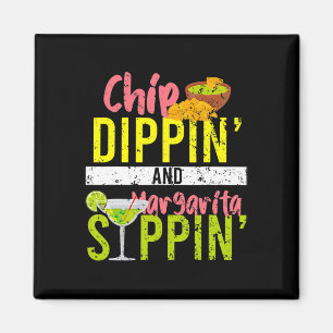 Chip Dippin och Margarita Sippin Cinco de Mayo Magnet