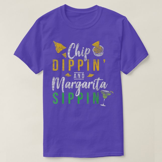 Chip Dippin och Margarita Sippin Cinco de Mayo T Shirt (Design framsida)