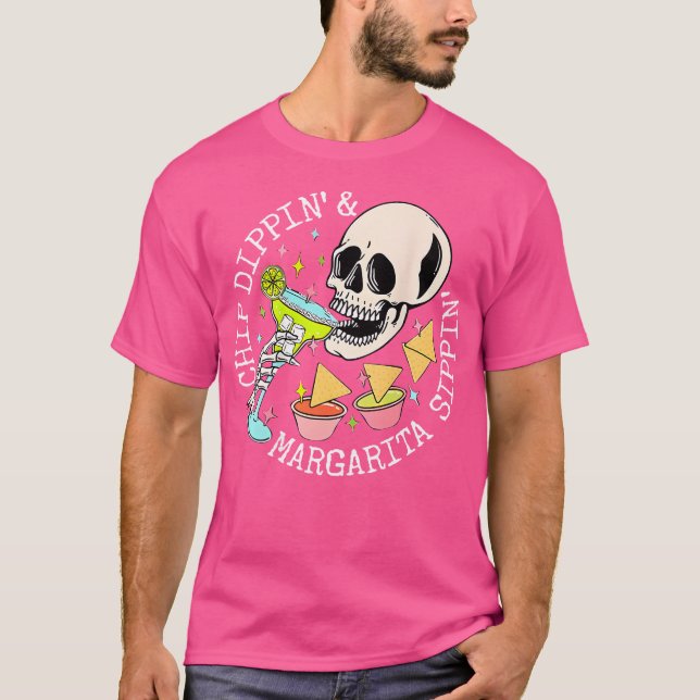 Chip Dippin och Margarita Sippin T Shirt (Framsida)