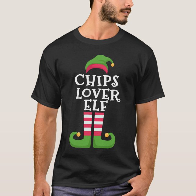 Chip Elf-familjen som matchar julhelgen Elf Costum T Shirt (Framsida)