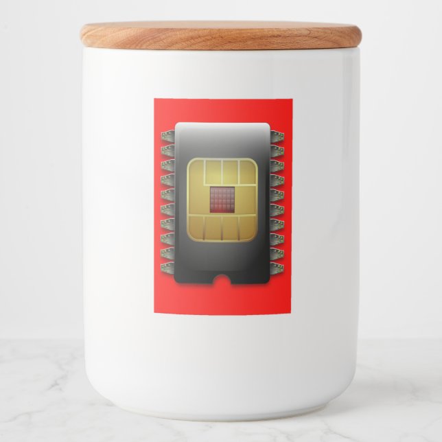 Chip-etikett för livsmedelsbehållare mat etikett (Framsida)