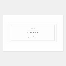 Chip Food Label Stickers