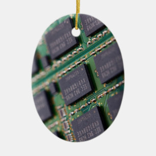 Chip för datorminne julgransprydnad keramik